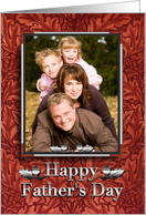 Happy Father’s Day Simulated Leather Photo Card