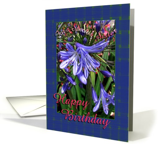 Sister Happy Birthday Lavender Lilies card (587501)