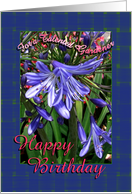 Gardener Happy Birthday Lavender Lilies card