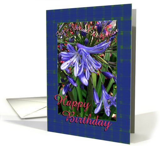 Happy Birthday Neighbor Lavender Lilies card (590306)