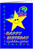 8th Birthday Star For Goddaughter card