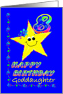 8th Birthday Star For Goddaughter card
