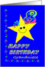 8th Birthday Star For Grandniece card