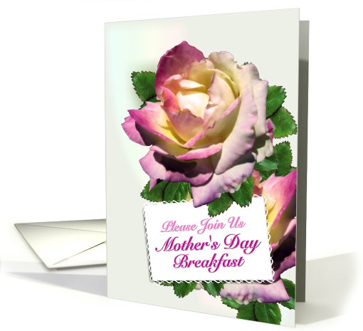 Mother's Day Breakfast Invitation Rose Garden card (597841)