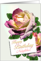 Neighbor Birthday Roses card