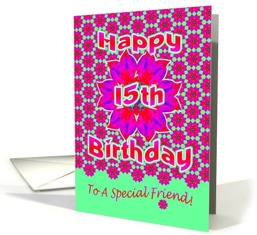 Friend 15th Birthday Bright Pinks card (608226)