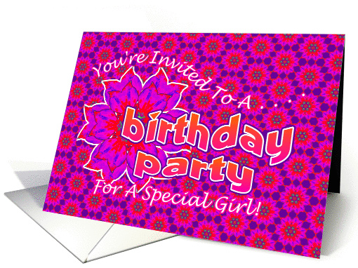Teen Birthday Party Invitation for Girl card (608261)