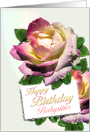 Babysitter Birthday Roses card