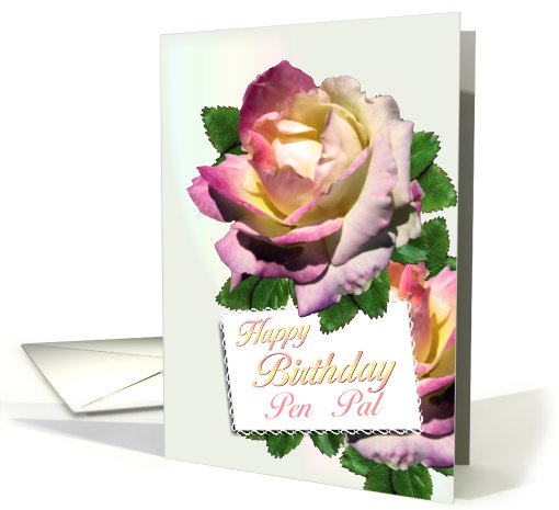 Pen Pal Birthday Roses card (609372)