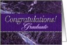 M.D. Graduate Congratulations Purple card