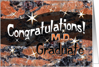 M.D. Graduate Congratulations Orange card