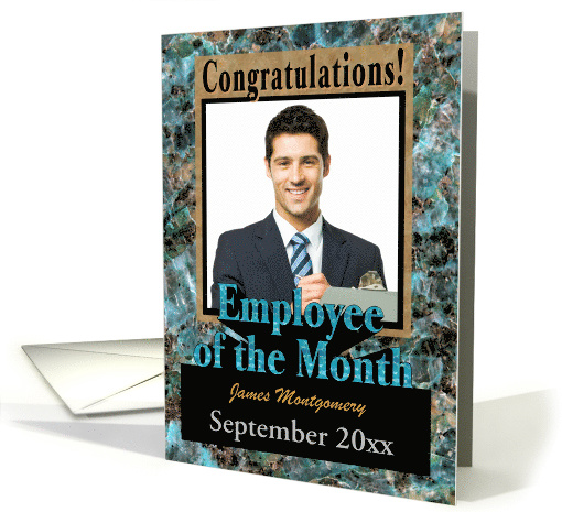 Custom Business Employee of Month Photo Card Framable card (611204)