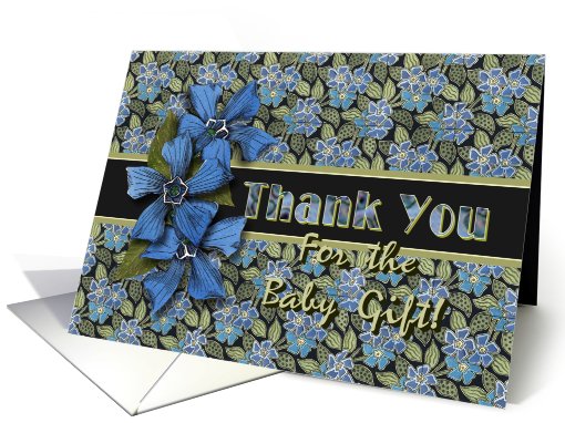 Baby Gift Thank You Forget-me-nots card (611791)