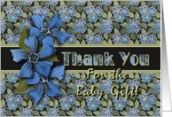 Baby Gift Thank You Forget-me-nots card