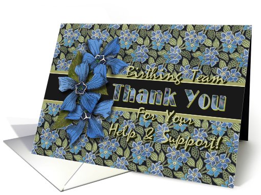 Birthing Team Thank You Forget-me-nots card (611796)