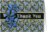 Aunt and Uncle Thank You Forget-me-nots card