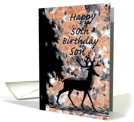 Son 50th Birthday Deer card (612011)