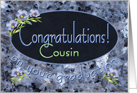 Cousin Graduation Congratulations Wildflowers card