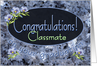 Classmate Graduation Congratulations Wildflowers card