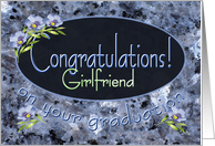 Girlfriend Graduation Congratulations Wildflowers card