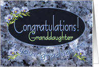 Granddaughter Graduation Congratulations Wildflowers card