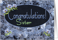 Sister Graduation Congratulations Wildflowers card