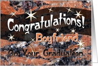 Boyfriend Graduation Congratulations Orange card