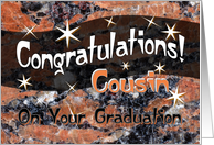Cousin Graduation Congratulations Orange card