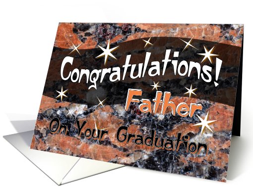 Father Graduation Congratulations Orange card (613166)
