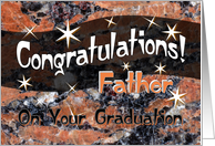 Father Graduation Congratulations Orange card