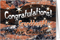 Granddaughter Graduation Congratulations Orange card