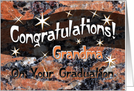 Grandma Graduation Congratulations Orange card