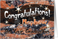 Nephew Graduation Congratulations Orange card