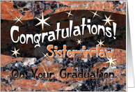 Sister-in-law Graduation Congratulations Orange card