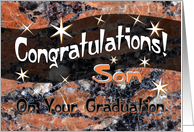 Son Graduation Congratulations Orange card