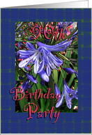 90th Birthday Party Invitation Lavender Lilies card