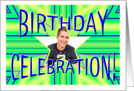 Birthday Party Invitations Photo Card Bright Star card