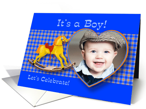 Adoption Baby Shower Invitation, Cute Rocking Horse and... (617991)