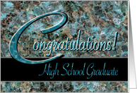 High School Graduation Congratulations Turquoise Stone card