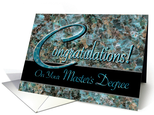 congratulations on master 39 s degree turquoise stone card where to get graduation invitations