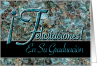 Spanish Felicitaciones! En Su Graduacin Graduation card