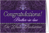 Brother-in-law Graduation Congratulations Purple Stone card