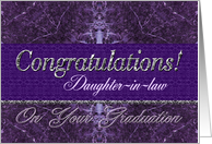 Daughter-in-law Graduation Congratulations Purple Stone card