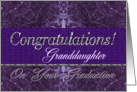 Granddaughter Graduation Congratulations Purple Stone card