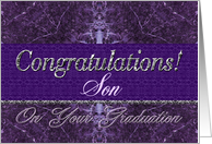 Son Graduation Congratulations Purple Stone card