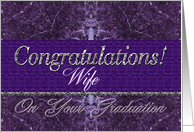 Wife Graduation Congratulations Purple Stone card