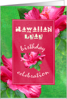 Birthday Luau Party Invitations card