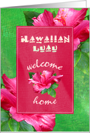 Welcome Home Luau Party Invitations card