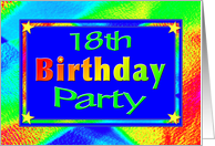 18th Birthday Party Invitation Bright Lights card