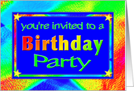 Birthday Party Invitation Bright Lights card